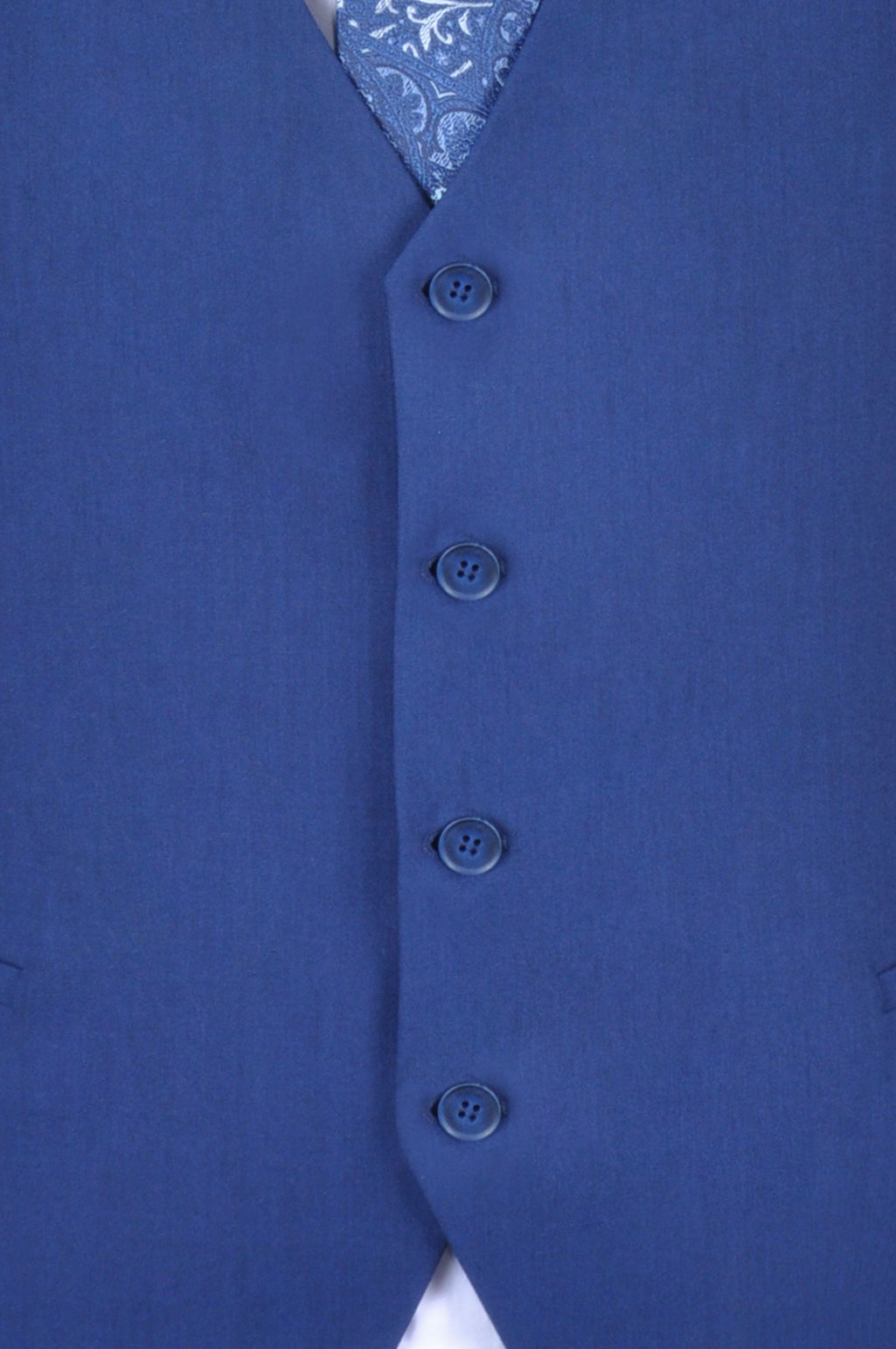 Costume 3 pièces bleu un boton