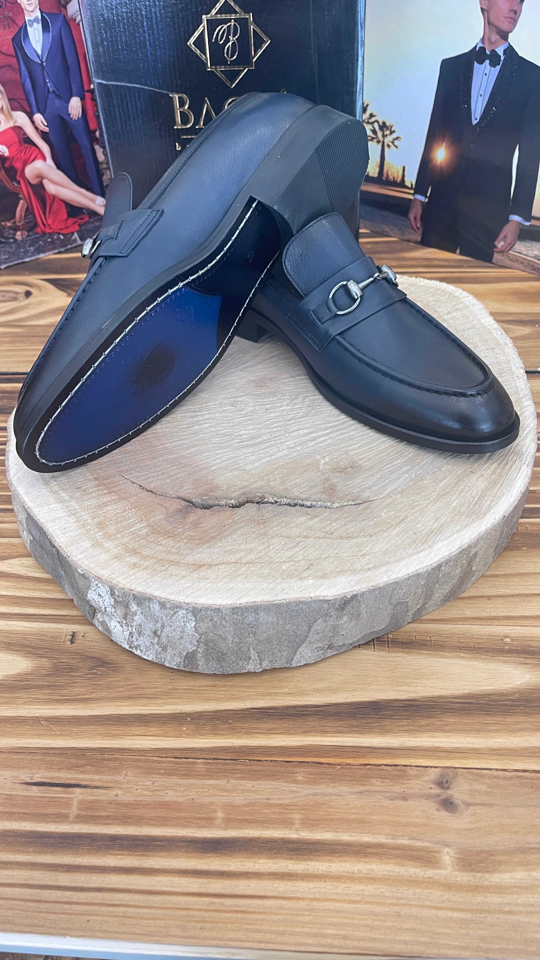 Chaussures en Cuir BLEU MARINE mocassins