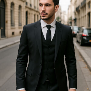 Costume 3 Pièces Noir Slim