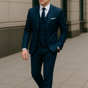 Costume de Cérémonie 4 Pièces Bleu
