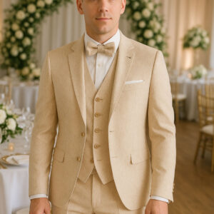 Costume de Cérémonie 4 pièces beige