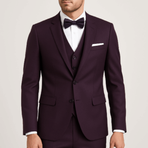 Costume 3 pièces violet coupe slim